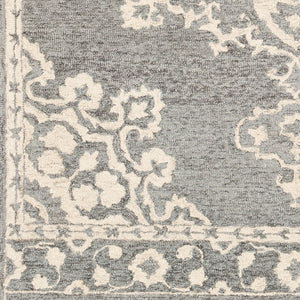 Surya Granada 2' X 3' Hand Tufted Wool Area Rug - Stylish Global Decor For Comfort & Easy Maintenance Gray Wool Gnd2310-268