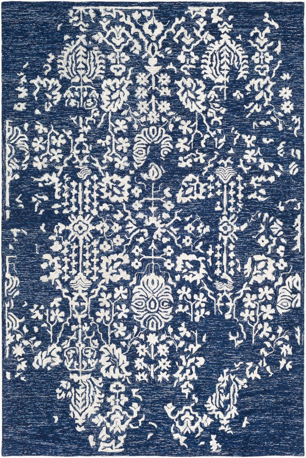 Livabliss Granada Hand Tufted Wool Accent Rug with Traditional Motifs for Entryways and Bedrooms Navy, Light Blu 2' x 3' GND2311-23