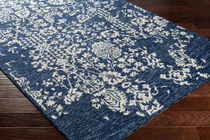 Livabliss Granada Hand Tufted Wool Accent Rug with Traditional Motifs for Entryways and Bedrooms Navy, Light Blu 2' x 3' GND2311-23