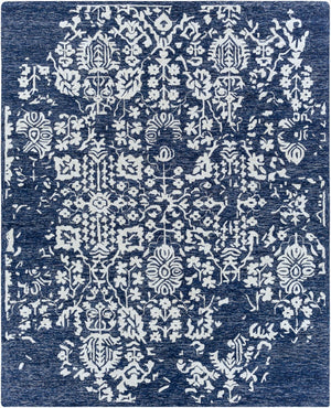 Livabliss Granada Hand Tufted Wool Accent Rug with Traditional Motifs for Entryways and Bedrooms Navy, Light Blu 8' x 10' GND2311-810
