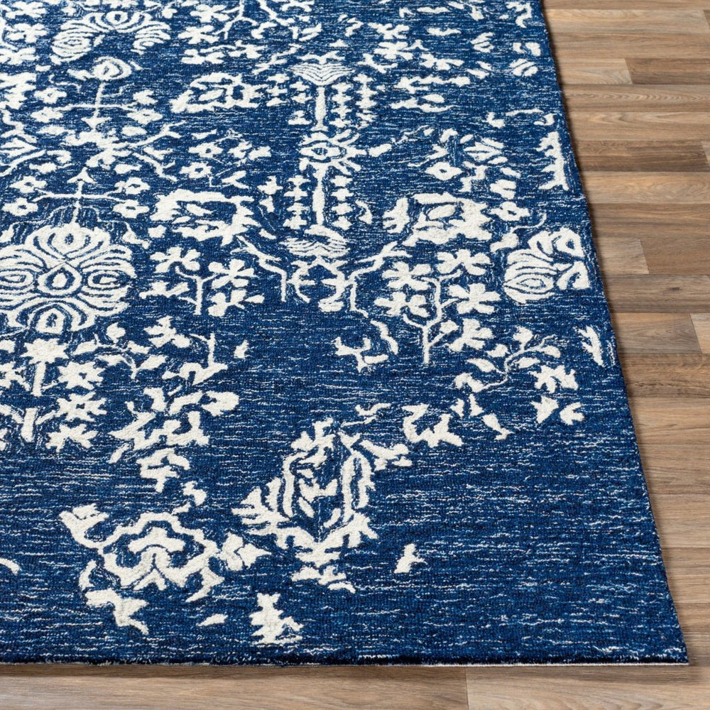 Livabliss Granada Hand Tufted Wool Accent Rug with Traditional Motifs for Entryways and Bedrooms Navy, Light Blu 2' x 3' GND2311-23