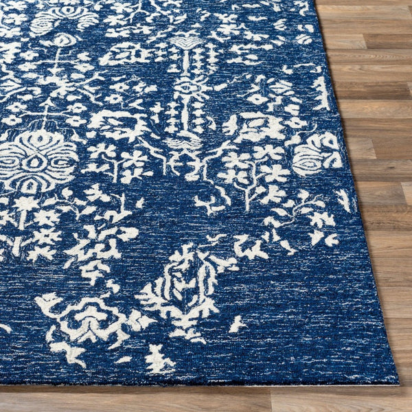 Livabliss Granada Hand Tufted Wool Accent Rug with Traditional Motifs for Entryways and Bedrooms Navy, Light Blu 2' x 3' GND2311-23
