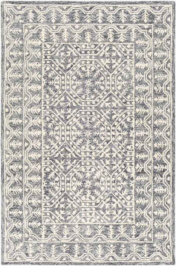 Surya Granada 2' X 3' Hand Tufted Wool Area Rug - Stylish Global Decor For Comfort & Easy Maintenance Navy Wool Gnd2317-23