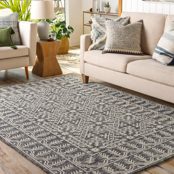 Surya Granada 2' X 3' Hand Tufted Wool Area Rug - Stylish Global Decor For Comfort & Easy Maintenance Navy Wool Gnd2317-23