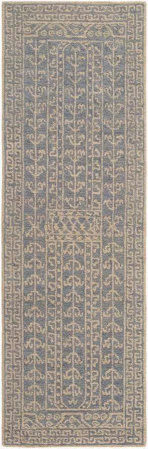 Livabliss Granada Wool Hand Tufted Traditional Area Rug for Entryways Bedrooms and Hearths Navy, Light Blu 2'6" x 8' GND2318-268