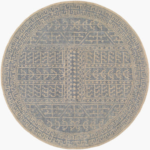 Livabliss Granada Wool Hand Tufted Traditional Area Rug for Entryways Bedrooms and Hearths Navy, Light Blu 6' x 6' GND2318-6RD