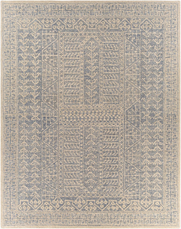 Livabliss Granada Wool Hand Tufted Traditional Area Rug for Entryways Bedrooms and Hearths Navy, Light Blu 8' x 10' GND2318-810