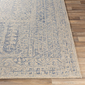 Livabliss Granada Wool Hand Tufted Traditional Area Rug for Entryways Bedrooms and Hearths Navy, Light Blu 2'6" x 8' GND2318-268