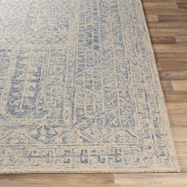 Livabliss Granada Wool Hand Tufted Traditional Area Rug for Entryways Bedrooms and Hearths Navy, Light Blu 2'6" x 8' GND2318-268