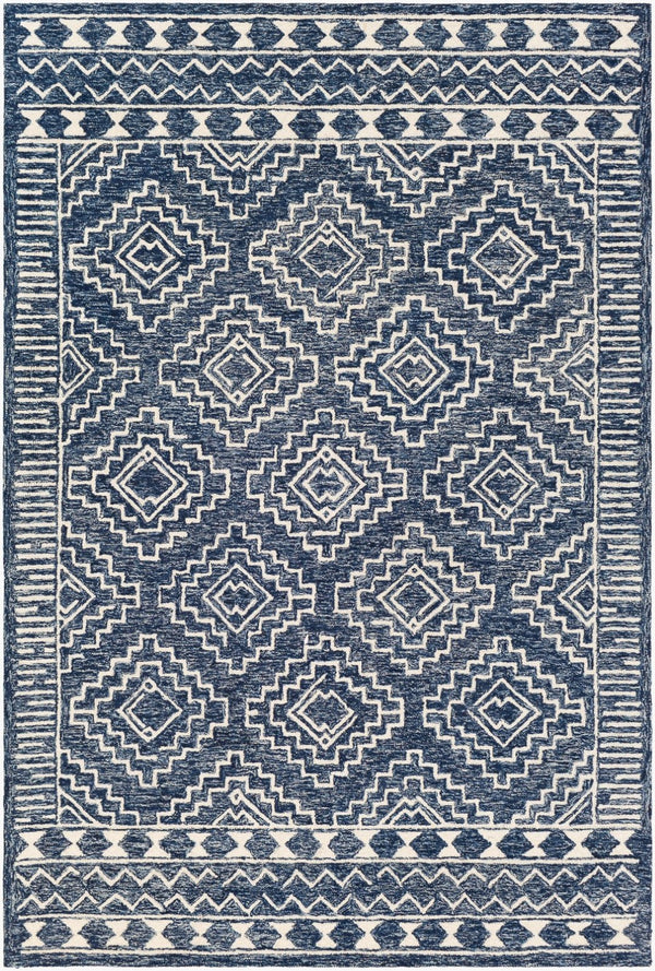 Livabliss Granada Hand-tufted Wool Area Rug Global Pattern for Eclectic Transitional Interiors Navy, Light Blu 9' x 12' GND2322-912
