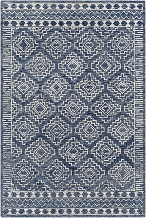 Livabliss Granada Hand-tufted Wool Area Rug Global Pattern for Eclectic Transitional Interiors Navy, Light Blu 6' x 9' GND2322-69