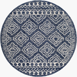 Livabliss Granada Hand-tufted Wool Area Rug Global Pattern for Eclectic Transitional Interiors Navy, Light Blu 6' x 6' GND2322-6RD