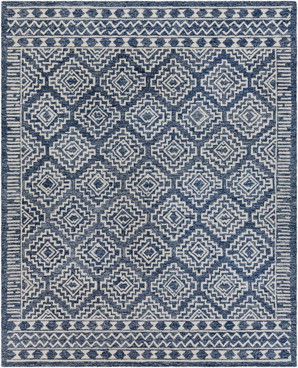Livabliss Granada Hand-tufted Wool Area Rug Global Pattern for Eclectic Transitional Interiors Navy, Light Blu 8' x 10' GND2322-810