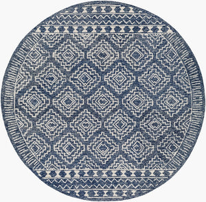 Livabliss Granada Hand-tufted Wool Area Rug Global Pattern for Eclectic Transitional Interiors Navy, Light Blu 8' x 8' GND2322-8RD