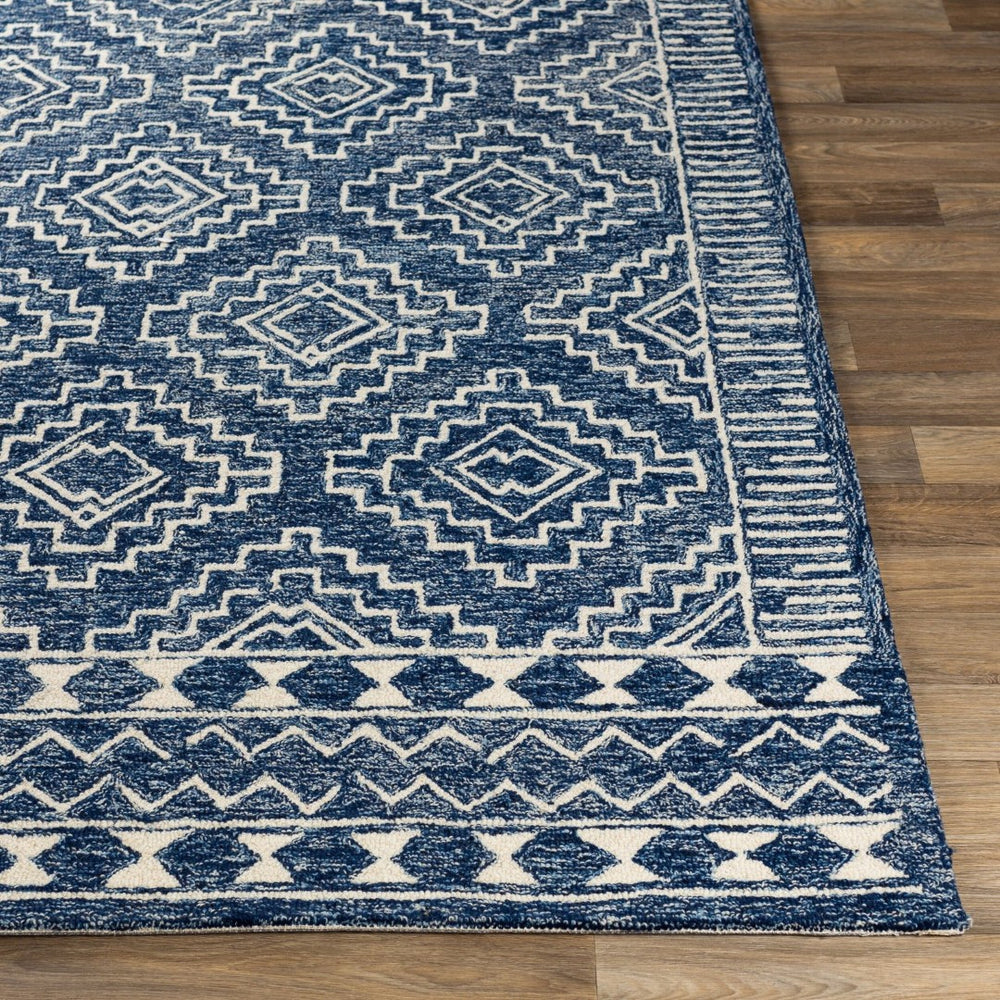 Livabliss Granada Hand-tufted Wool Area Rug Global Pattern for Eclectic Transitional Interiors Navy, Light Blu 6' x 6' GND2322-6RD