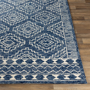 Livabliss Granada Hand-tufted Wool Area Rug Global Pattern for Eclectic Transitional Interiors Navy, Light Blu 6' x 9' GND2322-69