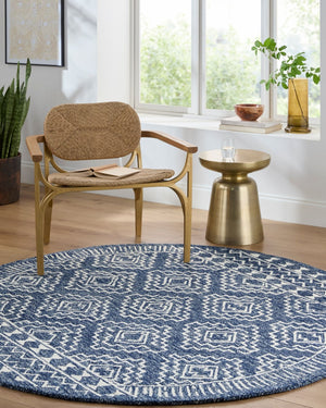 Livabliss Granada Hand-tufted Wool Area Rug Global Pattern for Eclectic Transitional Interiors Navy, Light Blu 6' x 9' GND2322-69