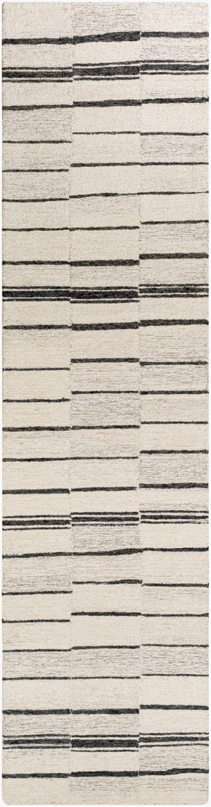 Livabliss Granada Hand Tufted Wool Area Rug Global Pattern for Large Living Dining Spaces Charcoal, Beige 2'6" x 10' GND2327-2610