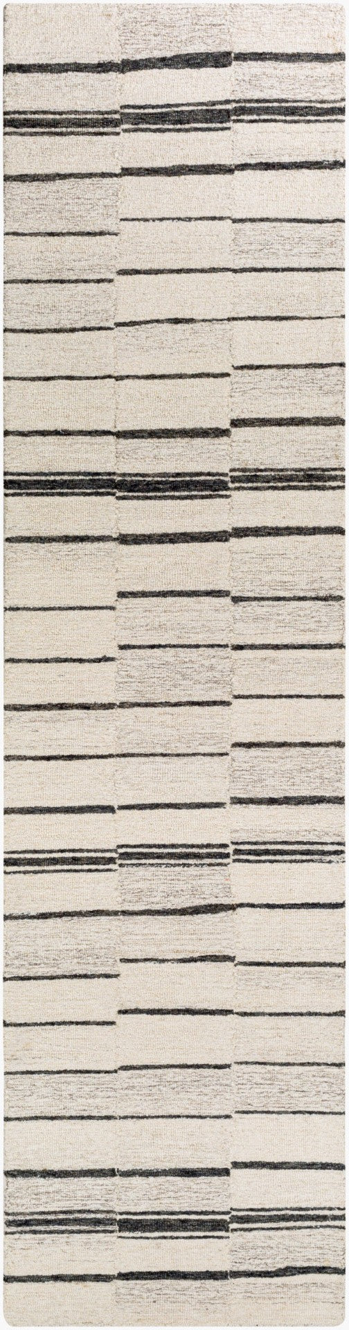 Livabliss Granada Hand Tufted Wool Area Rug Global Pattern for Large Living Dining Spaces Charcoal, Beige 2'6" x 10' GND2327-2610