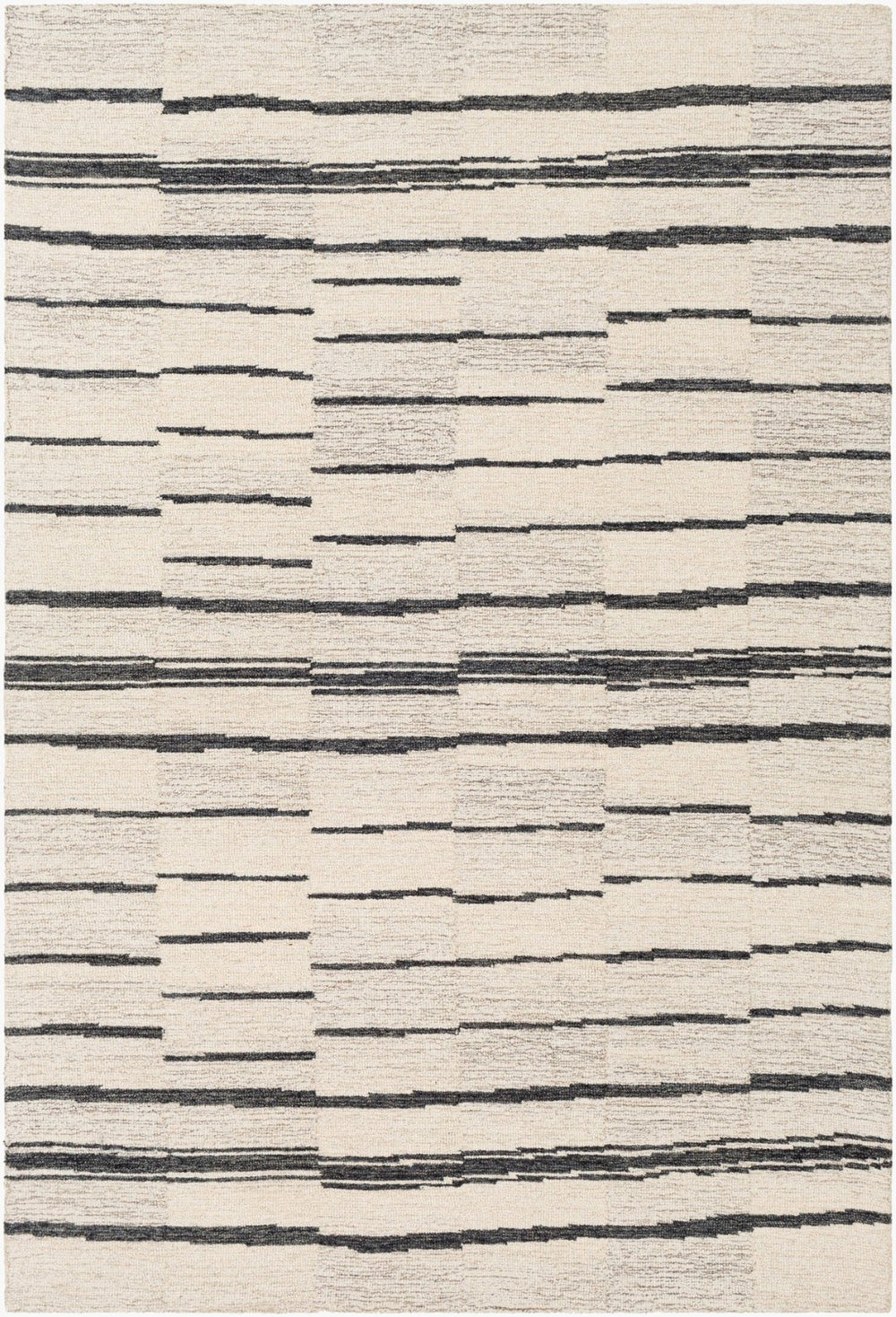 Livabliss Granada Hand Tufted Wool Area Rug Global Pattern for Large Living Dining Spaces Charcoal, Beige 8'10" x 12' GND2327-81012