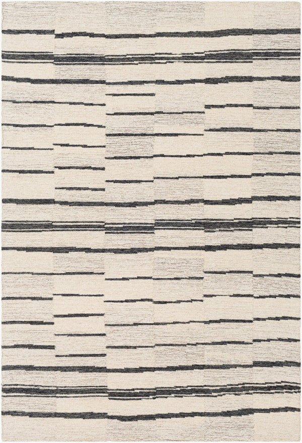 Livabliss Granada Hand Tufted Wool Area Rug Global Pattern for Large Living Dining Spaces Charcoal, Beige 8'10" x 12' GND2327-81012