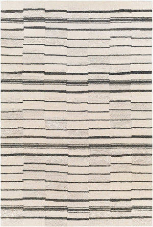 Livabliss Granada Hand Tufted Wool Area Rug Global Pattern for Large Living Dining Spaces Charcoal, Beige 6' x 9' GND2327-69