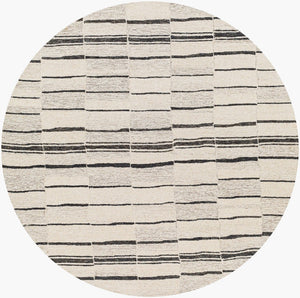 Livabliss Granada Hand Tufted Wool Area Rug Global Pattern for Large Living Dining Spaces Charcoal, Beige 6' x 6' GND2327-6RD