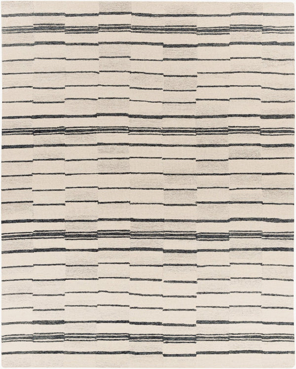 Livabliss Granada Hand Tufted Wool Area Rug Global Pattern for Large Living Dining Spaces Charcoal, Beige 8' x 10' GND2327-810