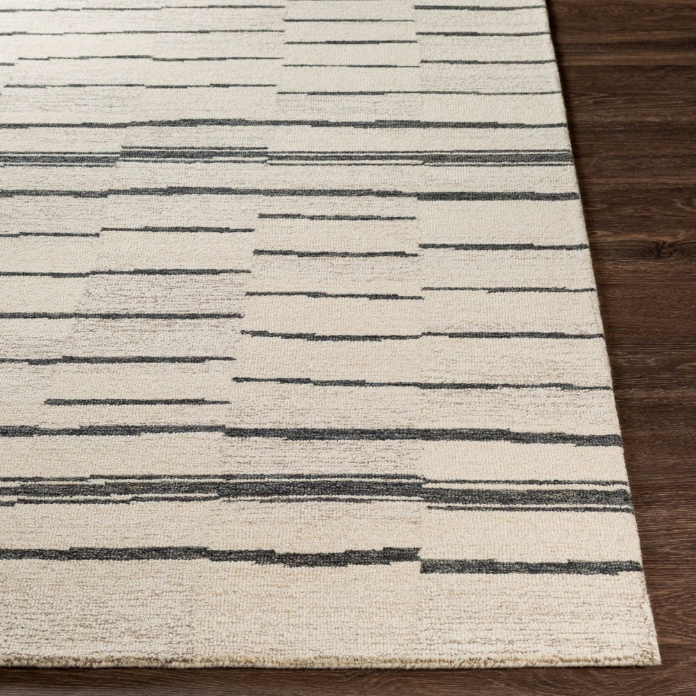 Livabliss Granada Hand Tufted Wool Area Rug Global Pattern for Large Living Dining Spaces Charcoal, Beige 8'10" x 12' GND2327-81012
