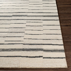 Livabliss Granada Hand Tufted Wool Area Rug Global Pattern for Large Living Dining Spaces Charcoal, Beige 8'10" x 12' GND2327-81012