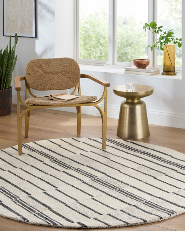 Livabliss Granada Hand Tufted Wool Area Rug Global Pattern for Large Living Dining Spaces Charcoal, Beige 8'10" x 12' GND2327-81012