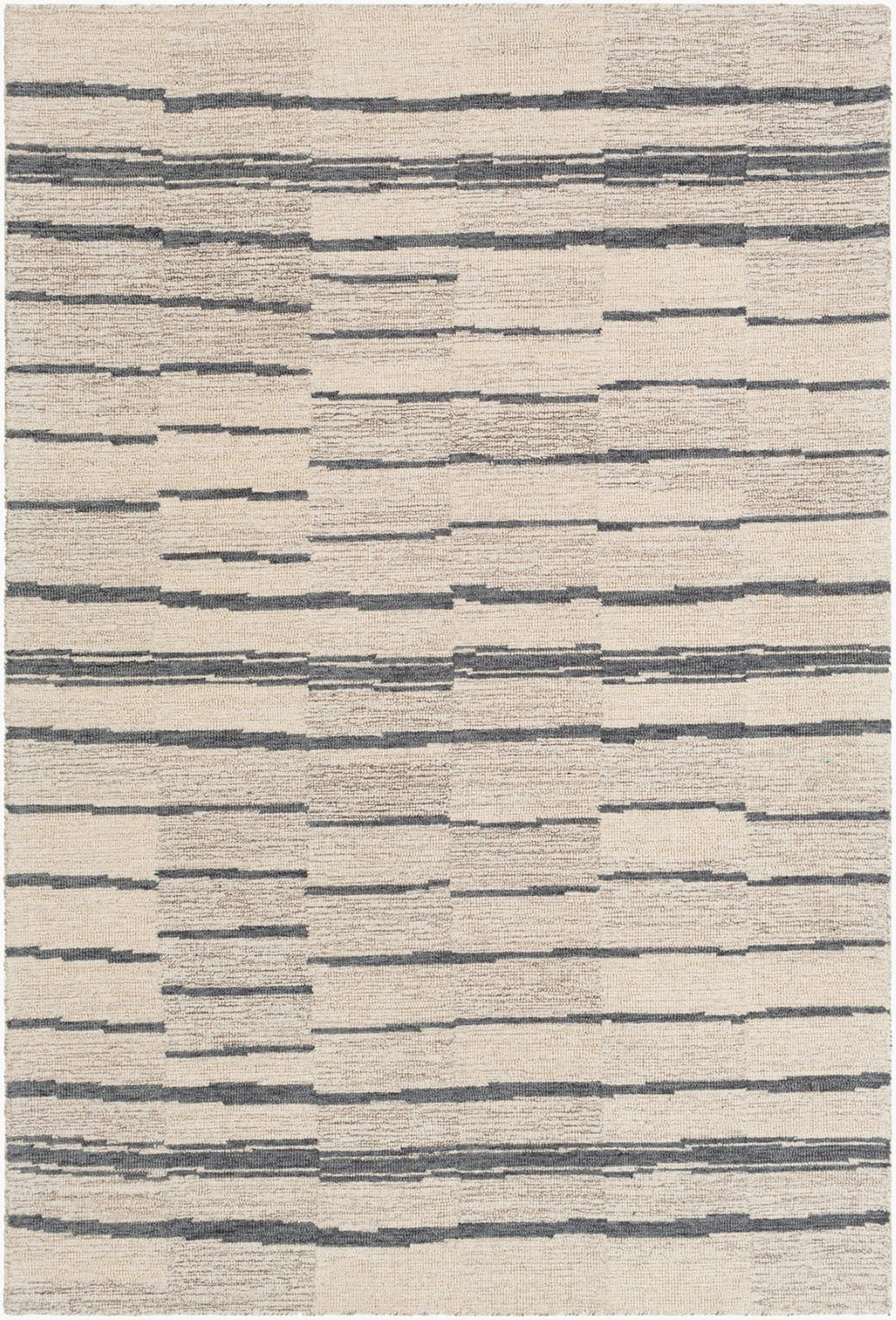 Livabliss Granada Hand Tufted Wool Area Rug Global Pattern Artisan Accent for Entryway or Bedside Charcoal, Black 8'10" x 12' GND2328-81012
