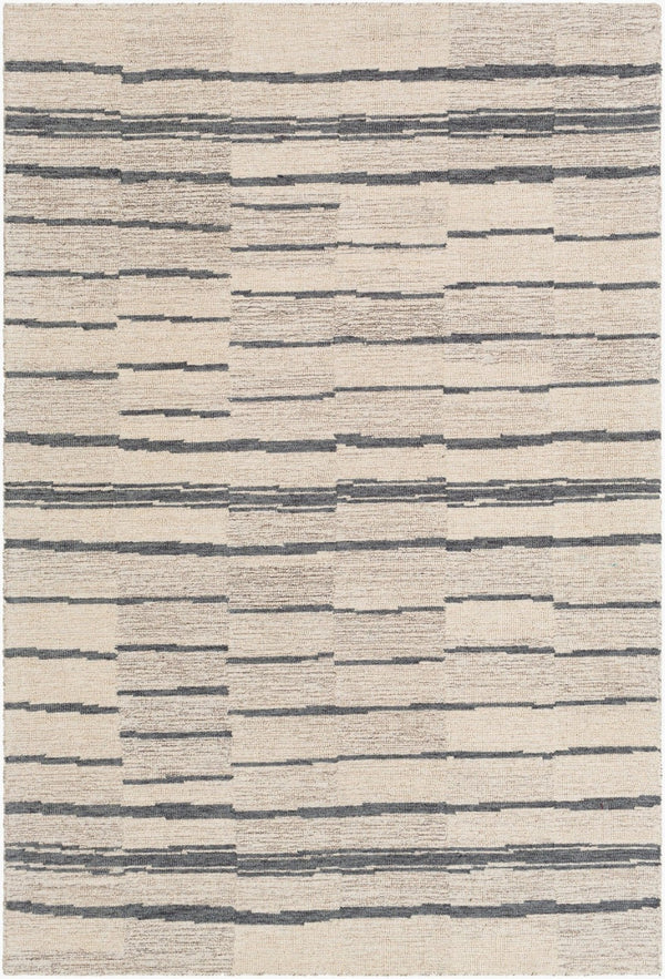 Livabliss Granada Hand Tufted Wool Area Rug Global Pattern Artisan Accent for Entryway or Bedside Charcoal, Black 8'10" x 12' GND2328-81012