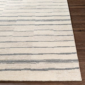 Livabliss Granada Hand Tufted Wool Area Rug Global Pattern Artisan Accent for Entryway or Bedside Charcoal, Black 8'10" x 12' GND2328-81012