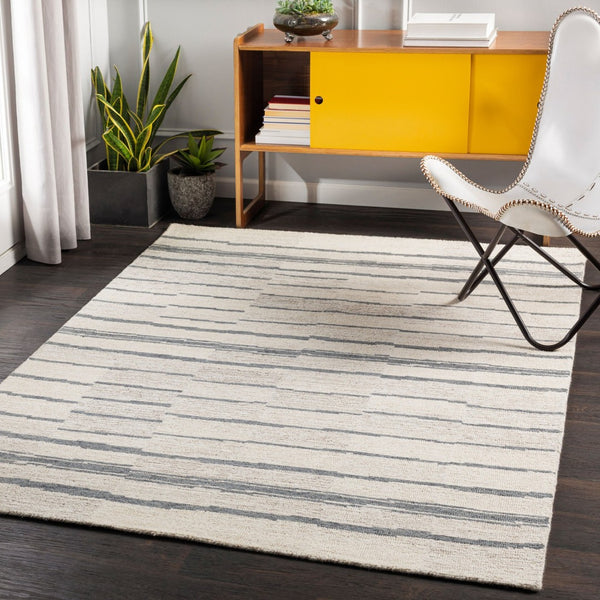Livabliss Granada Hand Tufted Wool Area Rug Global Pattern Artisan Accent for Entryway or Bedside Charcoal, Black 8'10" x 12' GND2328-81012