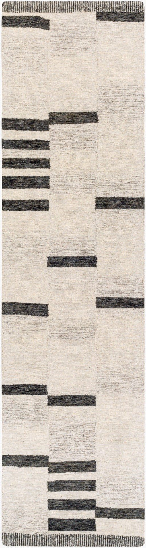 Livabliss Granada Hand Tufted Wool Area Rug Global Pattern for Living Room or Bedroom Black, Beige 2'6" x 10' GND2330-2610