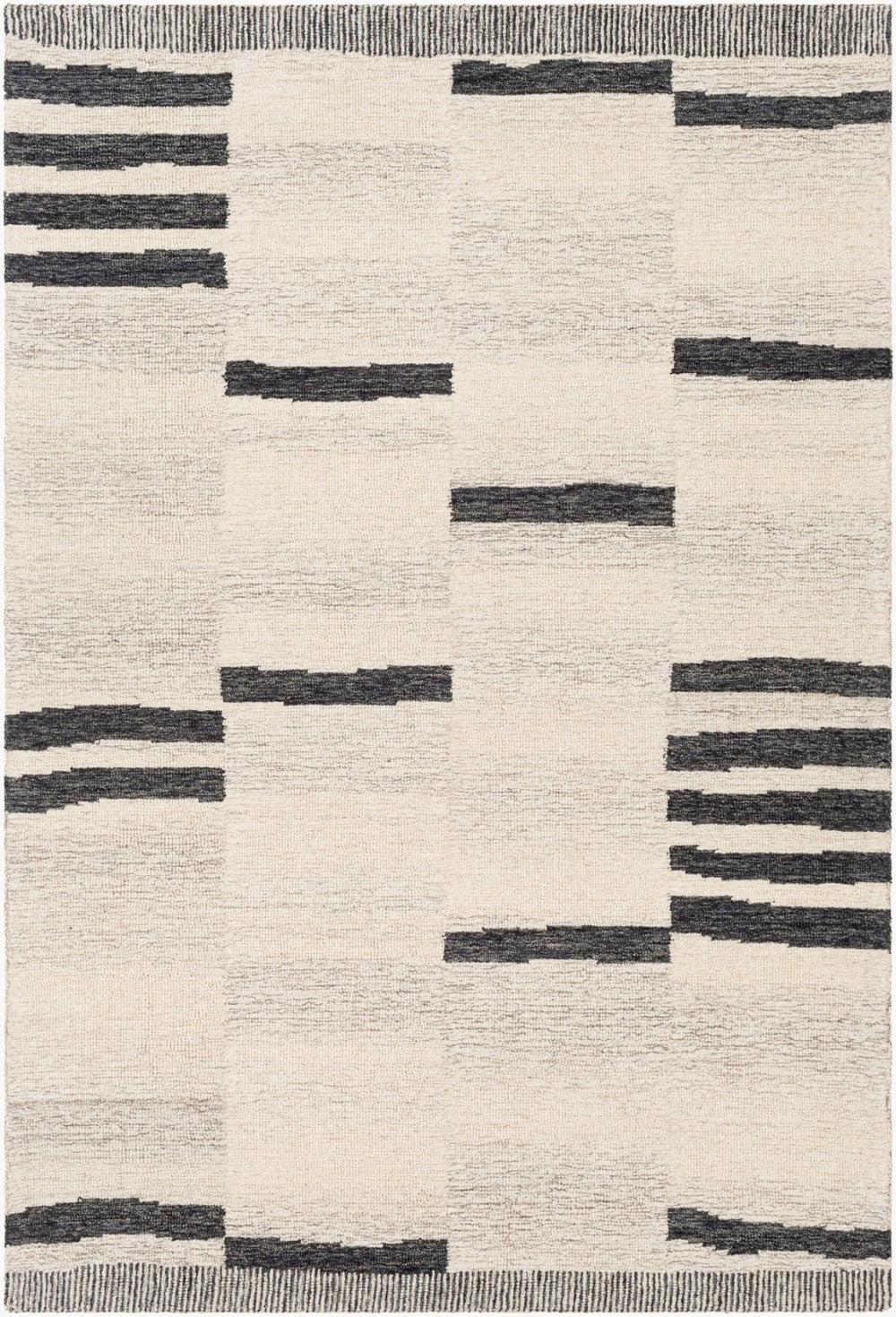 Livabliss Granada Hand Tufted Wool Area Rug Global Pattern for Living Room or Bedroom Black, Beige 8'10" x 12' GND2330-81012