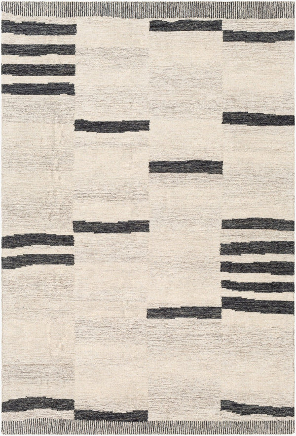 Livabliss Granada Hand Tufted Wool Area Rug Global Pattern for Living Room or Bedroom Black, Beige 8'10" x 12' GND2330-81012