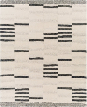 Livabliss Granada Hand Tufted Wool Area Rug Global Pattern for Living Room or Bedroom Black, Beige 8' x 10' GND2330-810