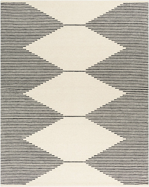 Livabliss Granada Hand Tufted Wool Area Rug Geometric Pattern for Living Room Dining Space Black, Beige 8' x 10' GND2331-810