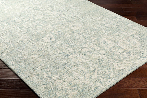 Livabliss Granada Hand Tufted Wool Area Rug Artisan Geometric Pattern for Entryway or Bedside Teal, Light Gre 2' x 3' GND2333-23