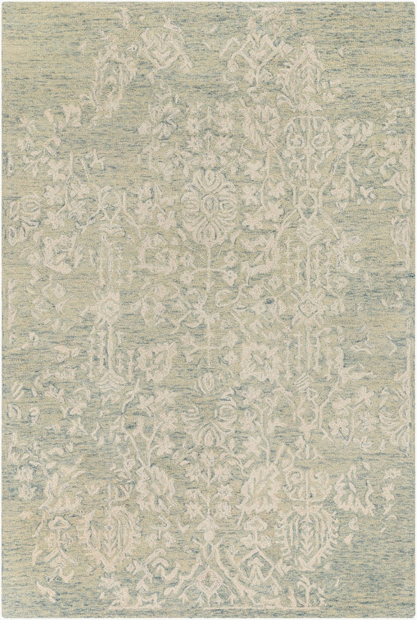Livabliss Granada Hand Tufted Wool Area Rug Artisan Geometric Pattern for Entryway or Bedside Teal, Light Gre 2' x 3' GND2333-23