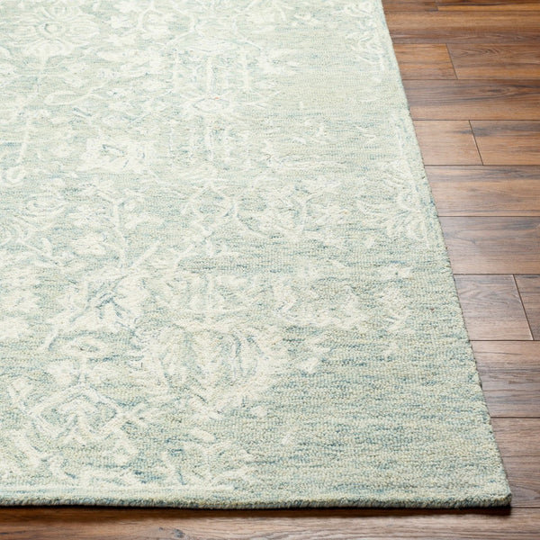Livabliss Granada Hand Tufted Wool Area Rug Artisan Geometric Pattern for Entryway or Bedside Teal, Light Gre 2' x 3' GND2333-23