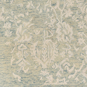 Livabliss Granada Hand Tufted Wool Area Rug Artisan Geometric Pattern for Entryway or Bedside Teal, Light Gre 2' x 3' GND2333-23
