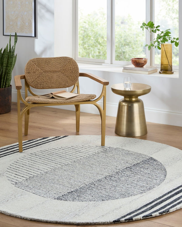 Livabliss Granada Hand-tufted Wool Area Rug Plush Modern Accent for Entryway or Bedside Light Beige, Bl 6' x 9' GND2334-69