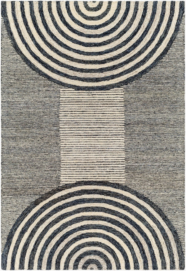 Livabliss Granada Hand Tufted Wool Accent Rug Artisan Crafted for Entryways and Bedroom Floors Tan, Black 8' x 10' GND2342-810