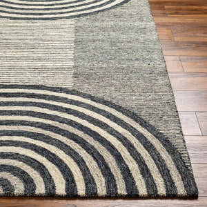 Livabliss Granada Hand Tufted Wool Accent Rug Artisan Crafted for Entryways and Bedroom Floors Tan, Black 8' x 10' GND2342-810
