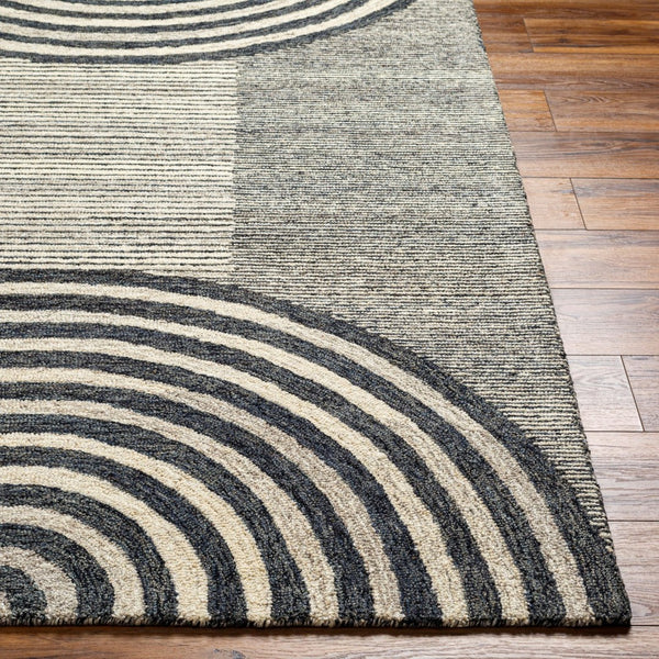 Livabliss Granada Hand Tufted Wool Accent Rug Artisan Crafted for Entryways and Bedroom Floors Tan, Black 8' x 10' GND2342-810