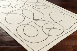 Livabliss Granada Hand Tufted Wool Accent Rug Artisan Crafted for Entryways and Bohemian Spaces Beige, Black 8' x 10' GND2344-810