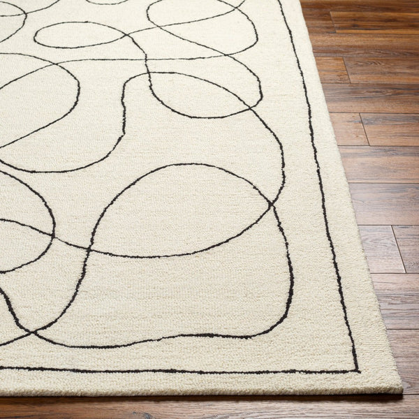 Livabliss Granada Hand Tufted Wool Accent Rug Artisan Crafted for Entryways and Bohemian Spaces Beige, Black 8' x 10' GND2344-810